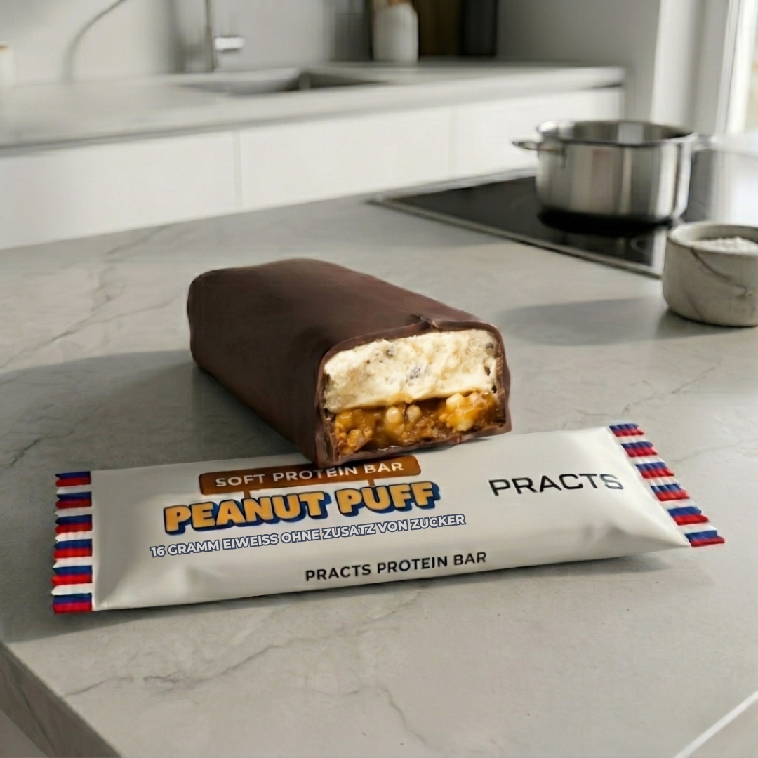 PRACTS Peanut Puff Protein Bars-DE