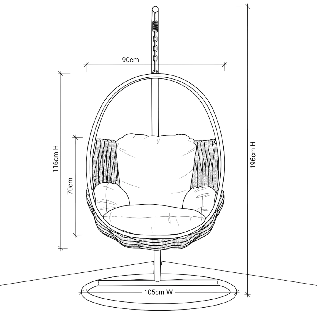 PRACTS Hanging Egg Chair-DE